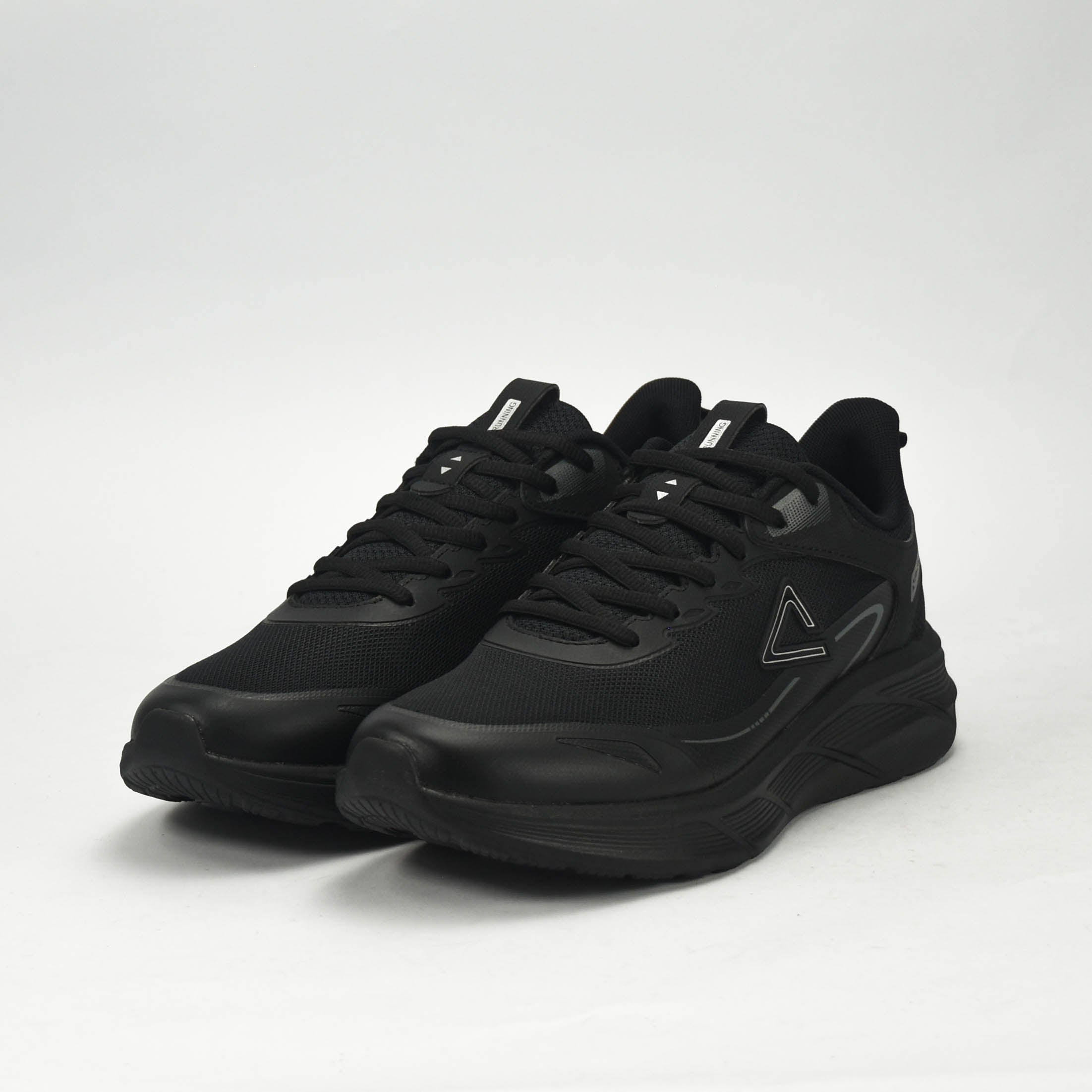 PEAK TRAINING RUNNING SHOES-ALL BLACK