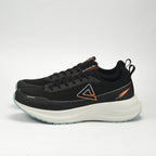 PEAK CUSHION RUNNING SHOES-BLACK/LT.GREY