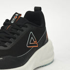 PEAK CUSHION RUNNING SHOES-BLACK/LT.GREY